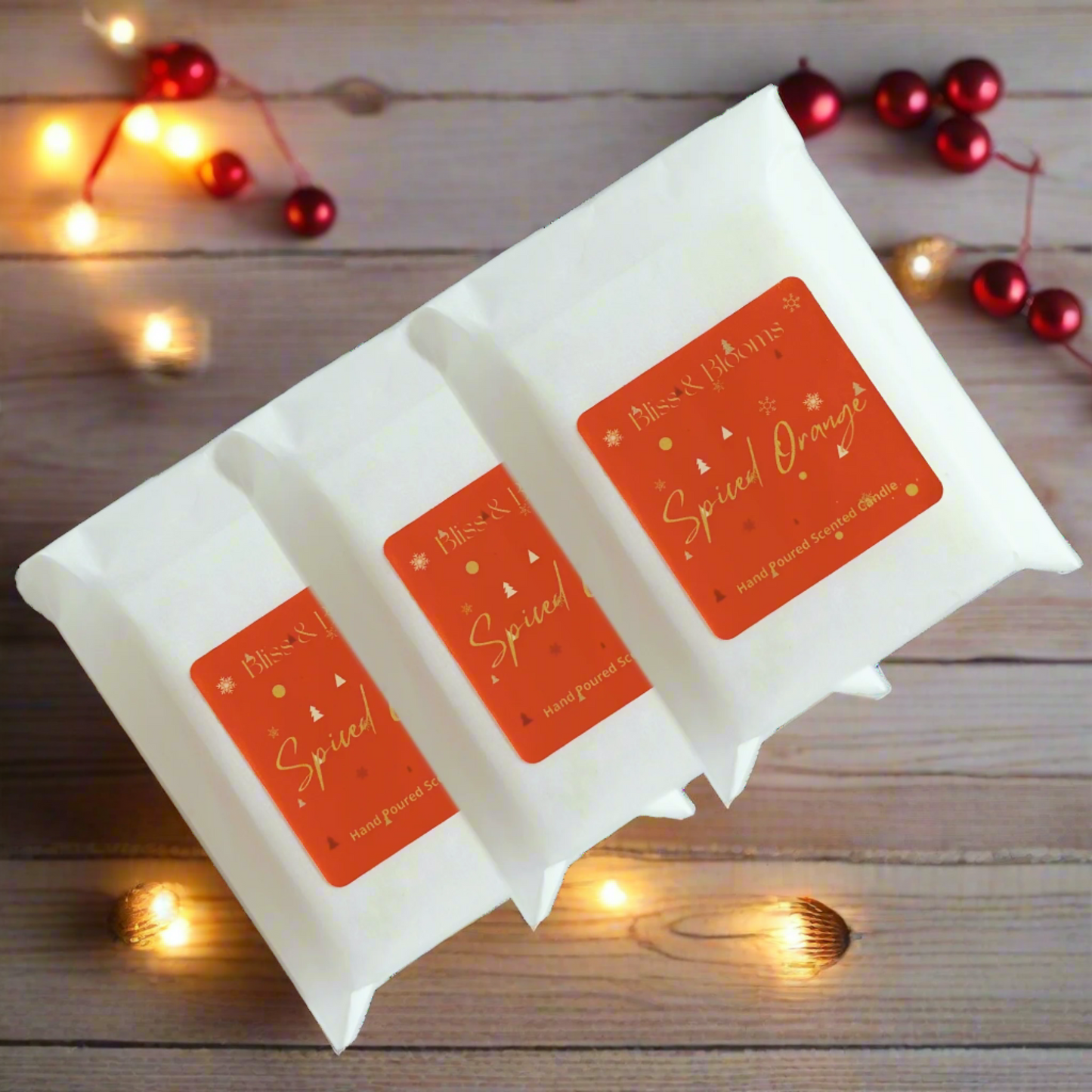 Spiced Orange Scented Wax Melts - Embrace the festive spirit with this ultimate treat with all the magic of Christmas, a captivating blend of spiced orange, vanilla, and warm spices. The zesty sweetness of orange takes centre stage, perfectly balanced by