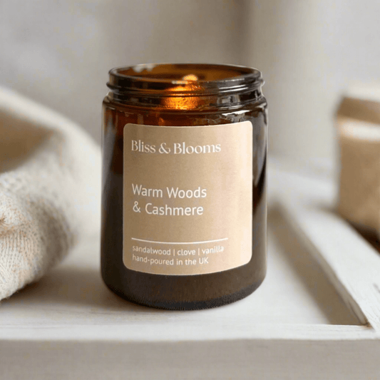 Warm Woods & Cashmere Scented Candle
